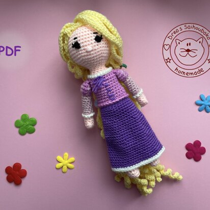 Rapunzel amigurumi doll