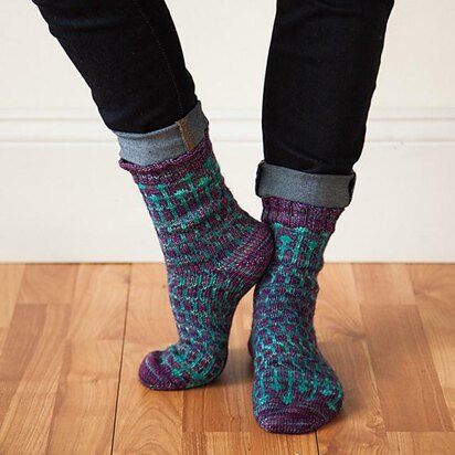 Heavenly Shades Socks - knitting pattern