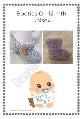 Booties baby boy or girl unisex