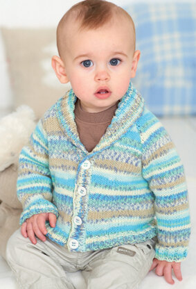 V Neck and Shawl Neck Cardigans in Sirdar Snuggly Baby Crofter DK - 1255 - Downloadable PDF