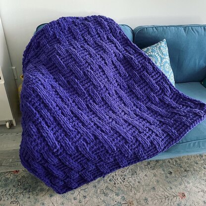 Lace Basket Weave Blanket