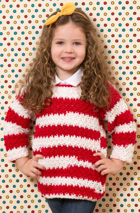 Game Day Crochet Sweater in Red Heart Team Spirit - LW3753 - Downloadable PDF