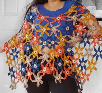 Easy Crochet Shawl Poncho Cape for Beginners "Star Wars"