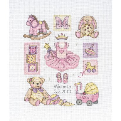 Anchor Sampler Girl Cross Stitch Kit