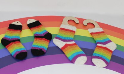 Toddler Simple Rainbow Socks Circular