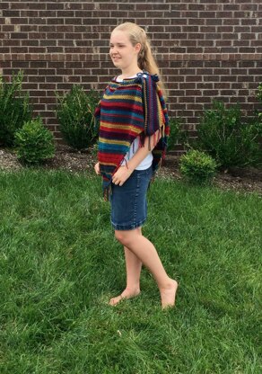 Colorful Stripes Poncho