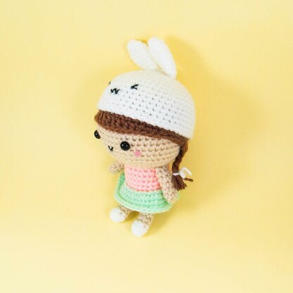 Girl Wearing Bunny Hat