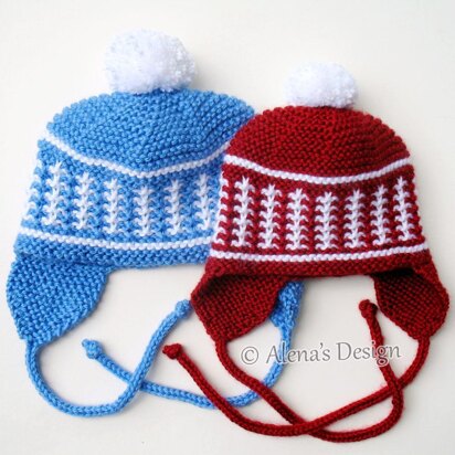 Knit Pom-Pom Ear Flap Hat