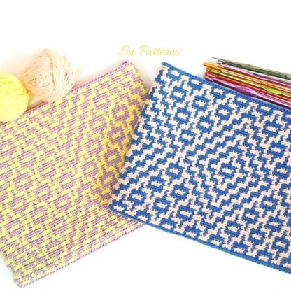 Lattice Tapestry Crochet Clutch