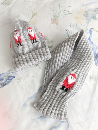 Santa Hat and Scarf Set