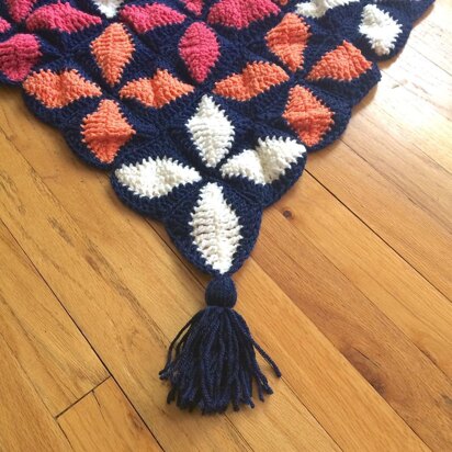 Retro Leaf Baby Blanket