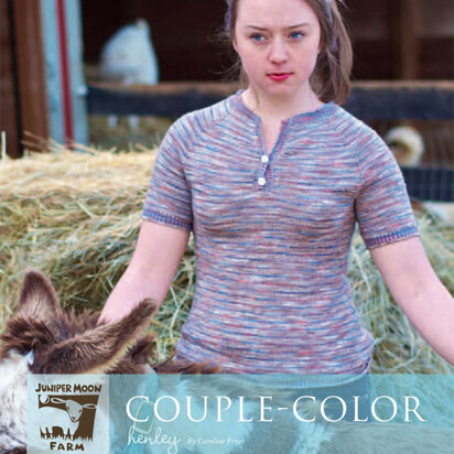 Couple-Color Henley in Juniper Moon Farm Findley Dappled - JMF04-05