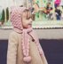 Pom-pom scarf with hoodie.