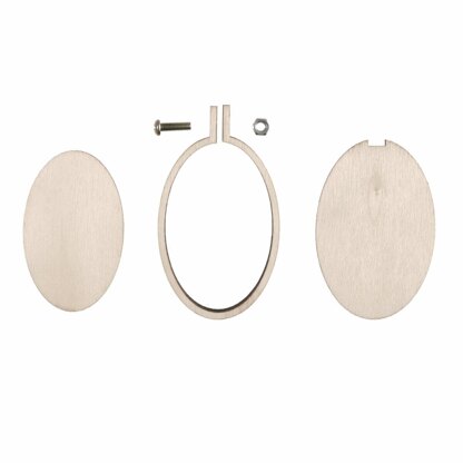 Groves Frame: Mini Embroidery Hoop: Oval: 40 x 60mm - Pack of 3