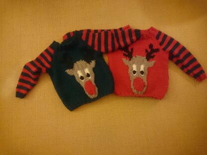 Childrens Rudolph Christmas jumper