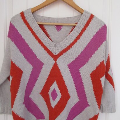 Diamond Intarsia sweater