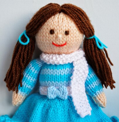 Pansy Rag Doll Knitting Pattern - Toy Knitting Pattern