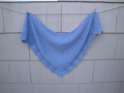 Shawl with Lace Edge