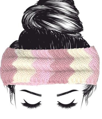 Chevron Peaks headband crochet pattern