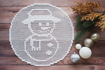 Snowman Doily