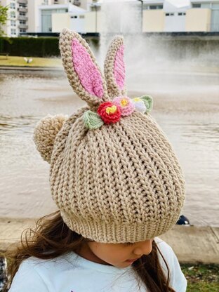 Rabbit Crochet Beanie