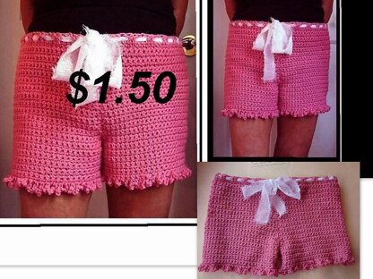 578 CROCHET SHORTS, any size baby to plus size