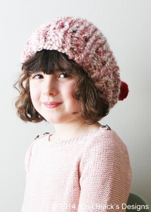 Chunky Slouchy Heart Hat and Cowl (hat024)