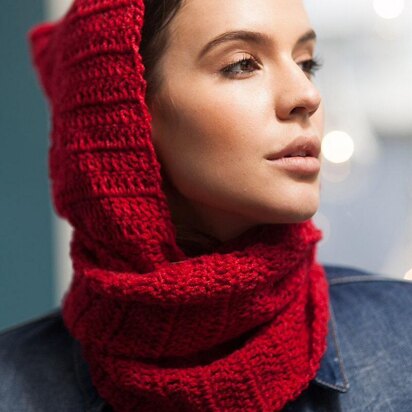Red Scoodie Hooded Scarf