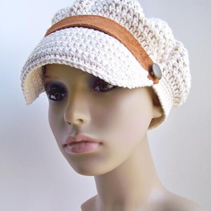 Newsboy Hat, Crochet Newsboy Cap