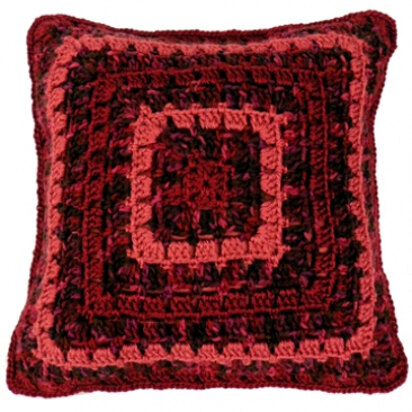 Granny Pillow in Caron Simply Soft & Simply Soft Paints - Downloadable PDF