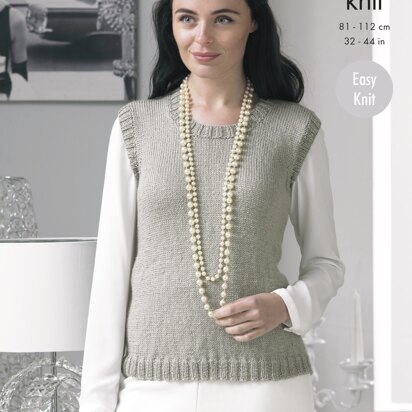 Top & Slipover in King Cole Glitz DK - 4399 - Downloadable PDF