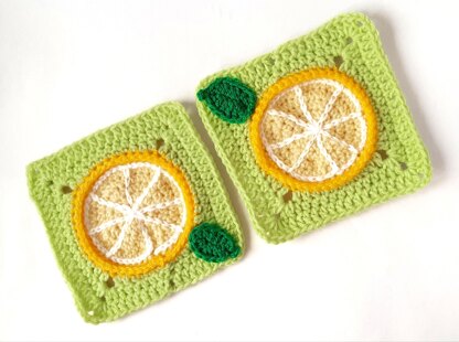 Lemon Granny Square Crochet pattern by CroCreate