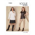 Vogue Misses' Top, Skirt and Pants V1833 - Paper Pattern, Size XS-S-M-L-XL-XXL