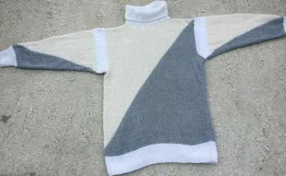 Diagonal stripe jumper