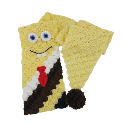 Yellow Brown Cartoon Scarf C2C