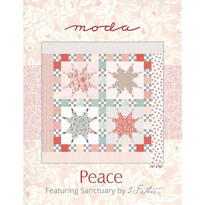 Moda Fabrics Sanctuary Peace Quilt - Downloadable PDF