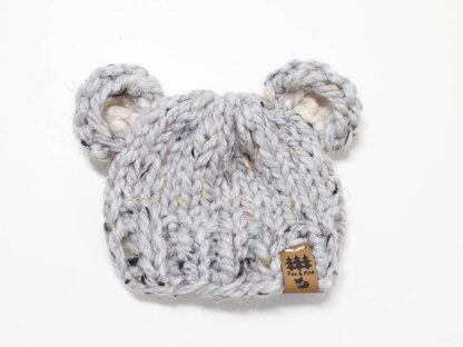 Birthday Bear Ears Hat Child Winter Toque Chunky Wool