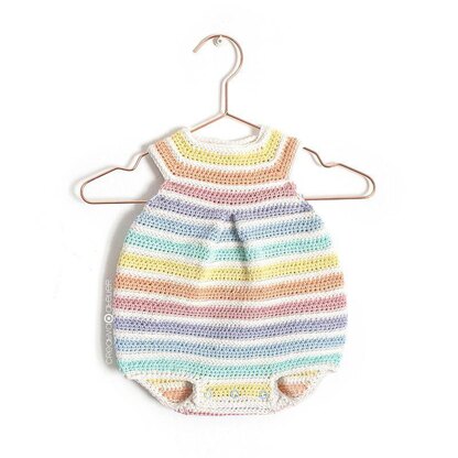 5 Sizes - Crocheted Rainbow Romper