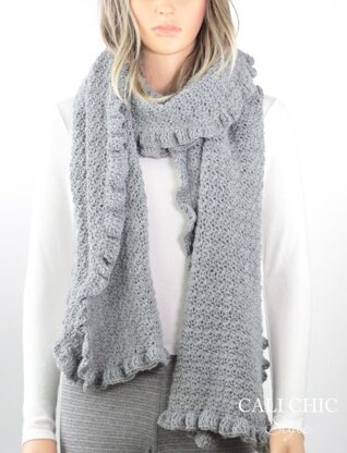 Laila Crochet Ruffle Scarf #815