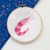 Mint & Make Shrimp 7" Cross Stitch Kit with Hoop"