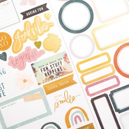American Crafts Heidi Swapp - Care Free Cardstock Stickers 48/Pkg