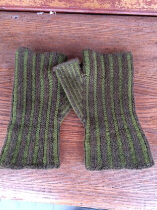 Vertical Stripe Mitts