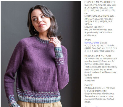 Zazel Sweater in Berroco Spree PDF