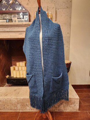 Denim Dreams Pocket Shawl