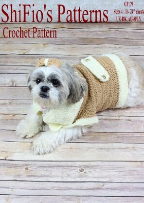 Dog Coat Crochet Pattern #179