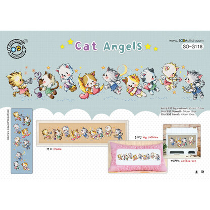Soda Stitch Cat Angels Cross Stitch Chart - 2003052 -  Leaflet
