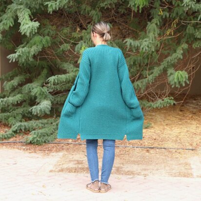 Ribbed Cardigan with Pockets