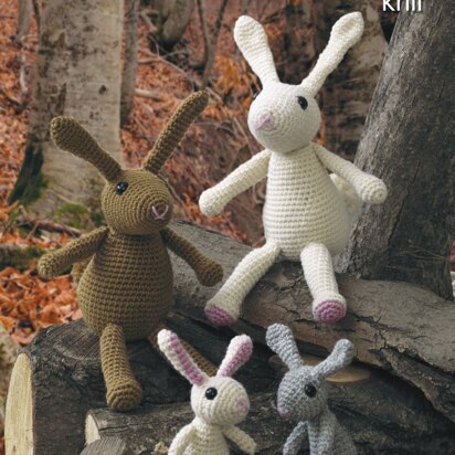 The Rabbit Family in King Cole Merino DK - 9034 - Downloadable PDF