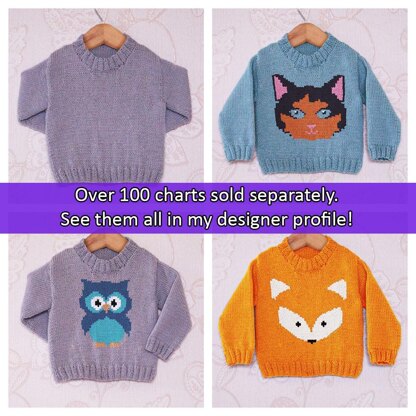 Interchangeable Picture Chart - 4ply Childrens Base Sweater