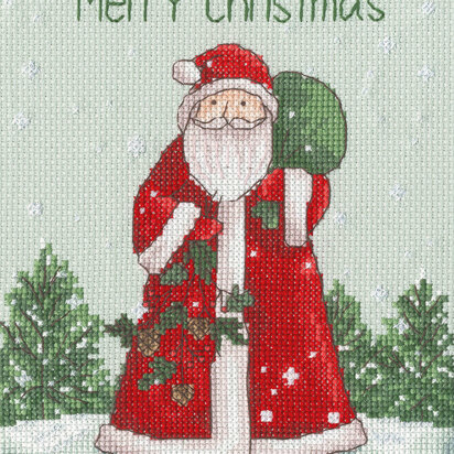 Bothy Threads Ol' St Nick Cross Stitch Kit - 15 x 18cm